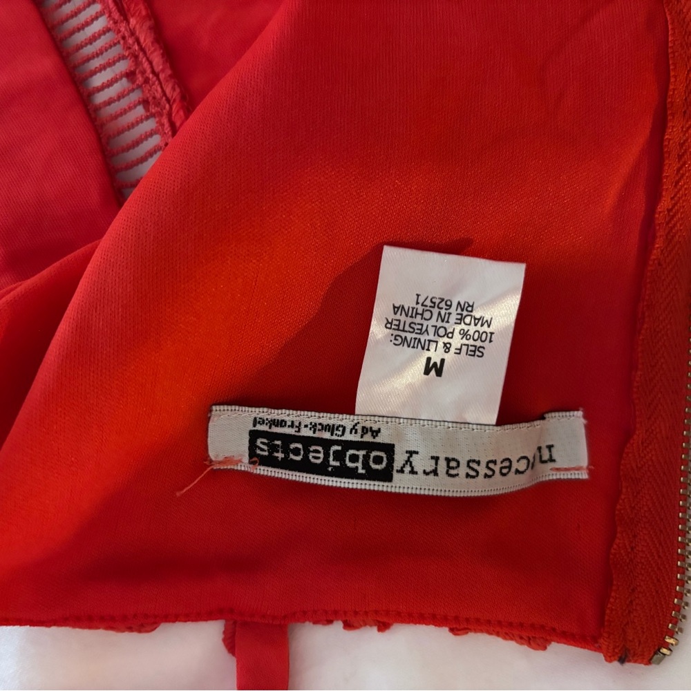 Necessary Objects Red Lace Spaghetti-Strap Mini D… - image 3